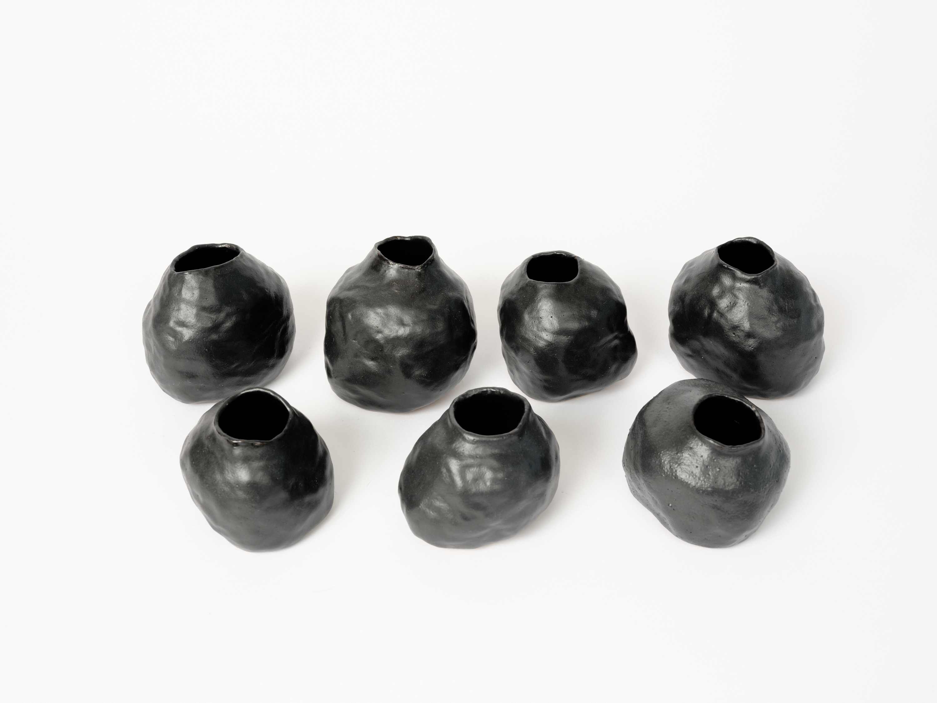 Set of 7, Glazed Stoneware
