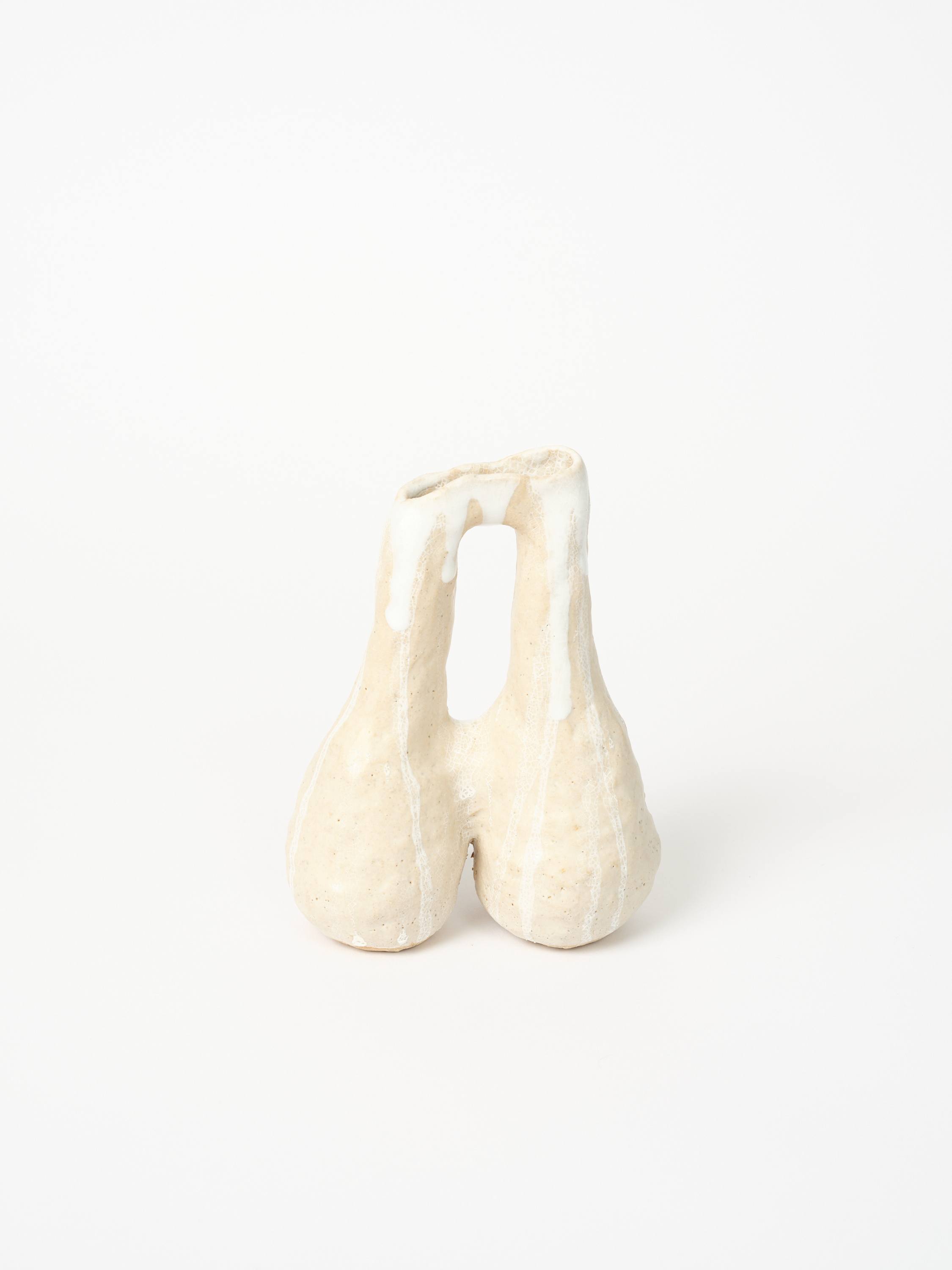 white drips, Glazed Stoneware